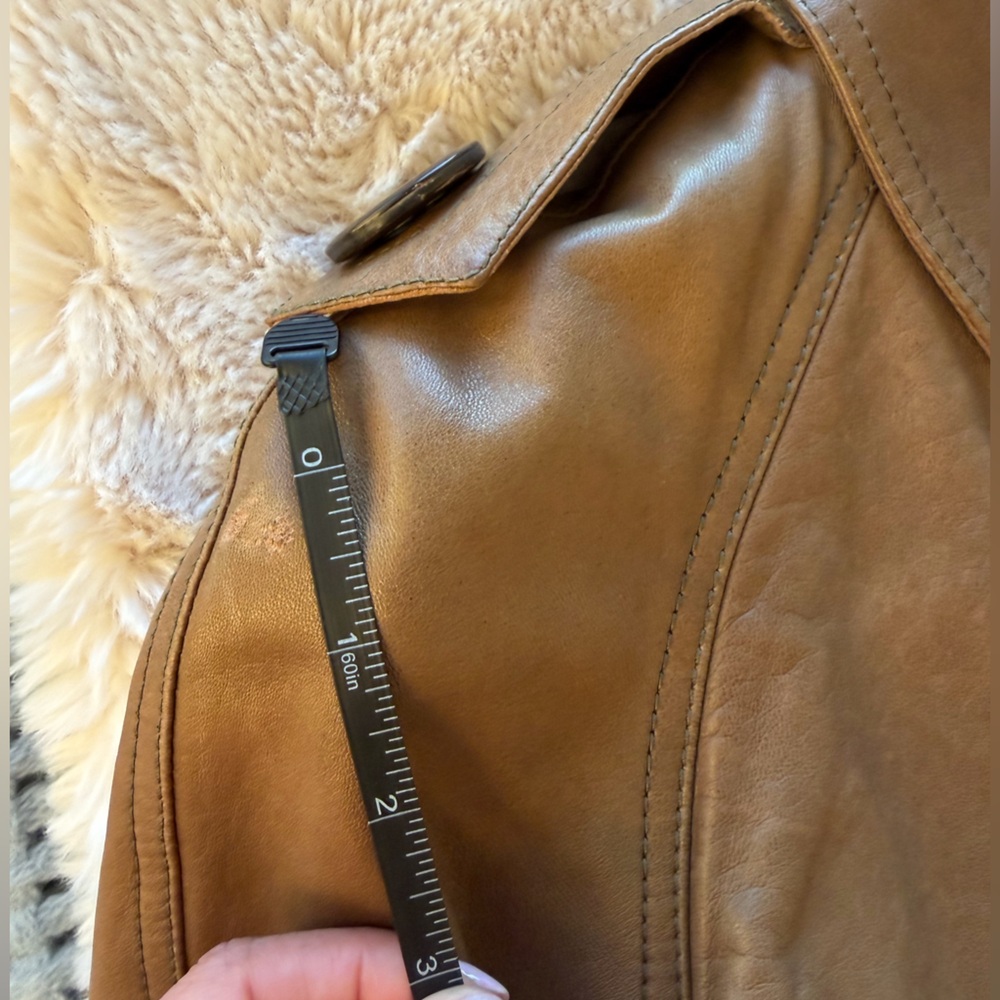 Burberry Leather Trench Double-Breasted Coat - Picture 9 of 10